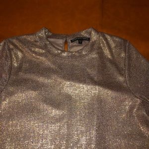 NWT Shimmer Gold XL Mini Dress